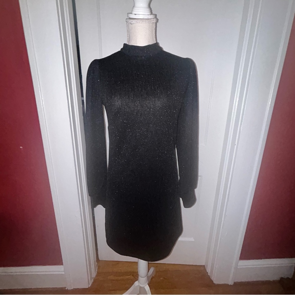 Womens Elegant Black shimmer Dress size XS zips in back by Sanctuary